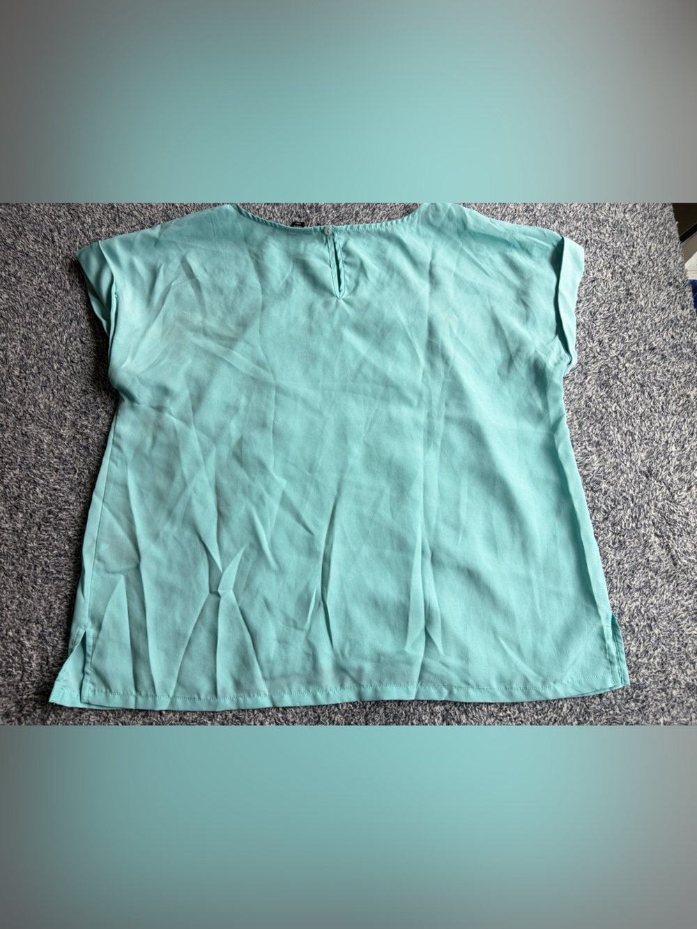 Jason Wu Aqua Pintuck Short Sleeve Blouse - Picture 9 of 13